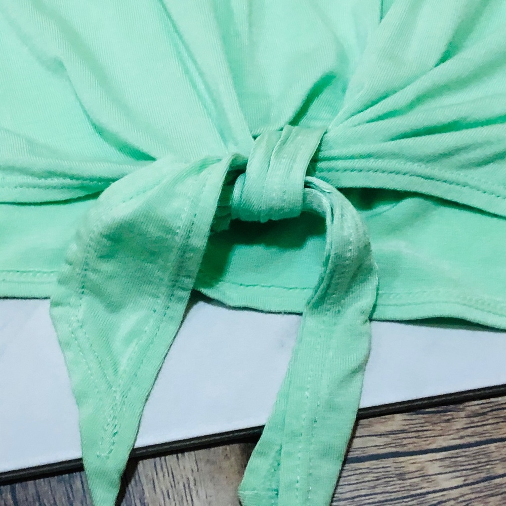 Joy Lab Mint Green Twist-Front Athletic Muscle Tee - Picture 6 of 16